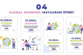 Eye Catching Global Warming Character Instagram Story 47438955