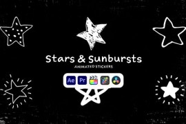 Stars & Sunbursts Animated Stickers 50571378