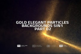 Gold Elegant Particles Backgrounds 5in1 Part 02 48093064
