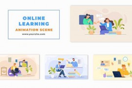 Vector Interactive Remote Learning Animation Scene 48802018