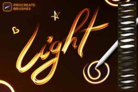 Free Download:Light Painting Procreate Brushes