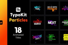Typo Kit Particles Titles for After Effects 44565286