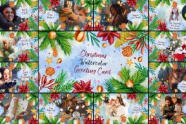 Christmas Watercolor Greeting Card for DaVinci Resolve 48997249