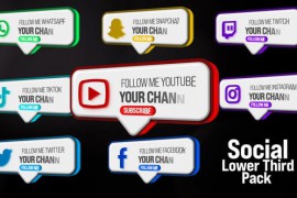3D Social Lower Thirds Pack 42022498