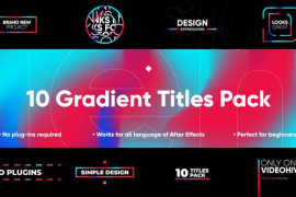 10 Gradient Titles Pack | After Effects 49401956