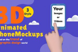 3D Phone Mockups Pack for Animated presentation 42083423