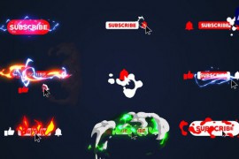 2D Cartoon Youtube Subscribe Buttons [After Effects] 43705962