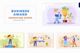 Receiving a Top Business Award Flat Vector Animation Scene 49481328