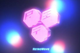 Retro Neon Motion Trails VHS Logo 44672346