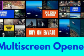 Multiscreen Slideshow | Typography Intro | Split Screen Opener MOGRT for Premier Pro 49791760