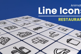 50 Animated Restaurant Line Icons 48137388