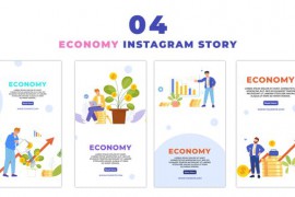 Online Earning Flat Style Vector Animation Instagram Story 48059528