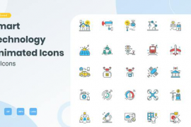Animated Smart Technology Icons (GIF, Lottie, AEP, MP4) 29704199