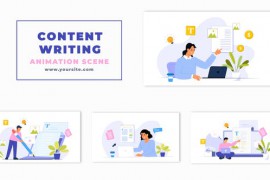 Content writer Flat Character Animation Scene 47251094