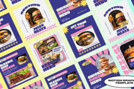 Crevis Burger Shop Posts | Mogrt 49658801