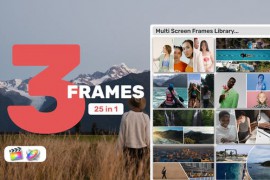 Multi Screen Frames Library - 3 Frames for Apple Motion and FCPX 39358368