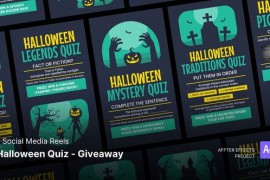 Social Media Reels - Halloween Quiz - Giveaway After Effects Template 48590599
