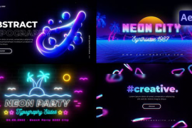 Neon Retro Typography 45506392