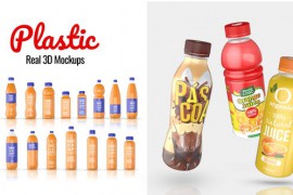 Plastic Bottles Real 3D Mockups 45524583