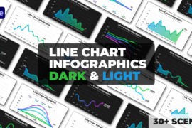 Line Chart Infographics | Dark and Light Themes 52812618