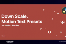 Down Scale Motion Text Presets Vol. 14 for DaVinci Resolve 47490767