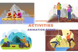 Weekend Outdoor Activities Animation Scene 43333587