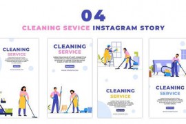 Housekeeping Cleaning Service Flat Character Instagram Story 47460680