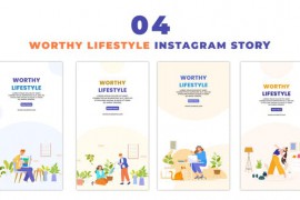 Worthy Lifestyle 2D Vector Animation Instagram Story 48623809
