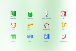 Music - Flat Icons 46765733
