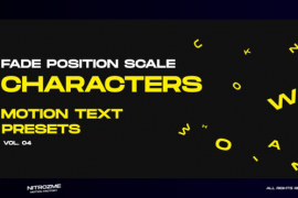 Characters Motion Text: Fade Position Scale Vol. 04 45757087