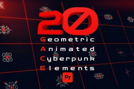 Geometric Animated Cyberpunk Elements For premiere pro 47482265