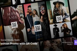 Social Media Reels - Fashion Promo with QR Code After Effects Template 52057361