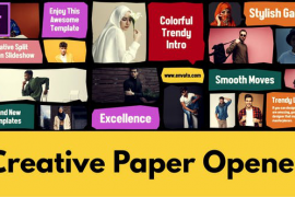 Creative Paper Opener | Multiscreen Slideshow | Split Intro MOGRT for Premier Pro 49797113