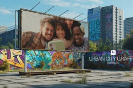 Urban City Graffiti Walls Mockups for Premiere Pro 52377790