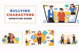 Bullying Flat Character Premiere Pro Animation 46440969