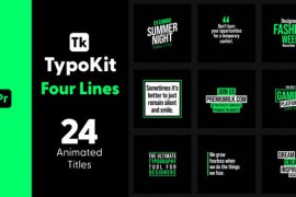Typo Kit Four Lines Titles for Premiere Pro 44500821