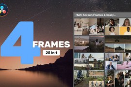 Multi Screen Frames Library - 4 Frames for DaVinci Resolve 42921594