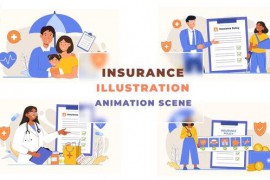 Family Medical Insurance Animation Scene 43660758