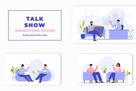 Talking Flat Character Animation Scene 46440261