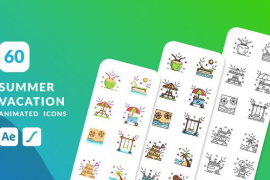 Summer Vacation Animated Icons | After Effects 48659331