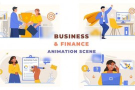 Business Finance Growth Animation Scene 43660981