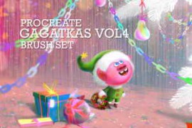 CreativeMarket – Gagatkas vol4 – 81 PROCREATE brushes 5691982