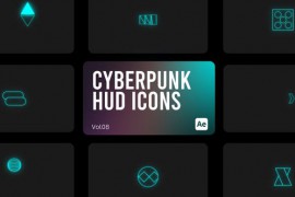 Cyberpunk HUD Icons 08 for After Effects 44172782