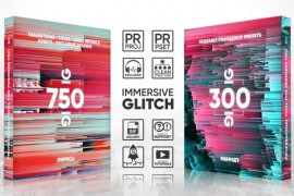 Glitch Transitions, Presets, Titles, Logos, Assets, Sound FX Pack 22228853