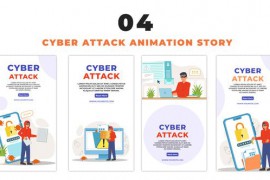 Cyber Attack Vector Cartoon Character Instagram Story 48660698