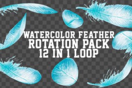 Watercolor Feather Rotation Pack V2 12 in 1 19983624