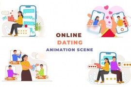 Online Love Dating Animated Scene 43662895