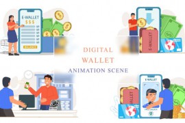 Digital Wallet Animation Scene 43066910
