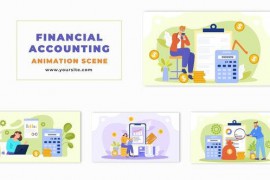 Financial Accounting Vector Character Animation Scene 48802371