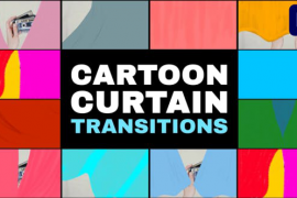 Cartoon Curtain Transitions | Premiere Pro MOGRT 52020223